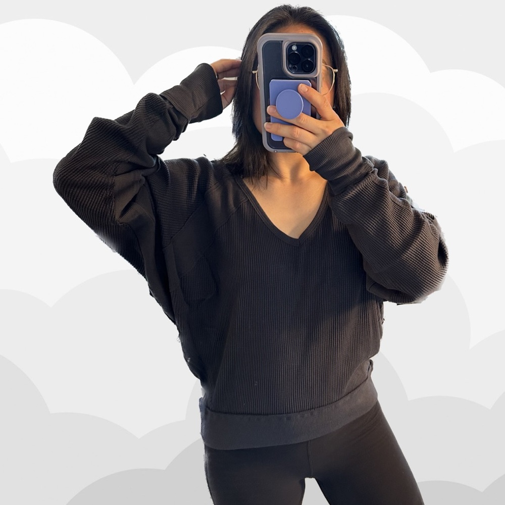 Free People - Santa Clara Thermal Long Sleeve in Black